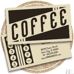 Small Retro Coffee Customer Loyalty Front View