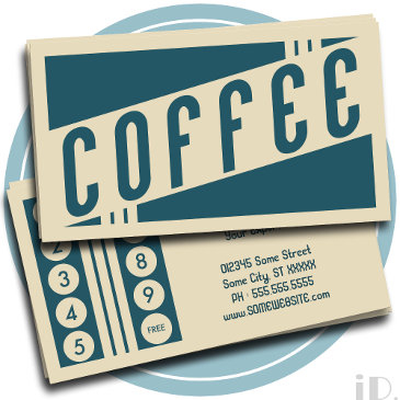 retro coffee loyalty punch invitations