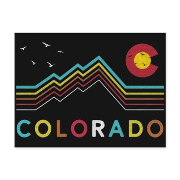 retro colorado flag rocky mountain souvenir postinvitations