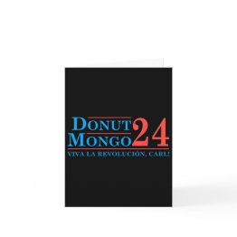 Small Retro Donut Mongo 2024 Funny Meme Invitations Front View