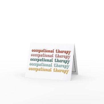 retro ot occupational therapy thank you invitations