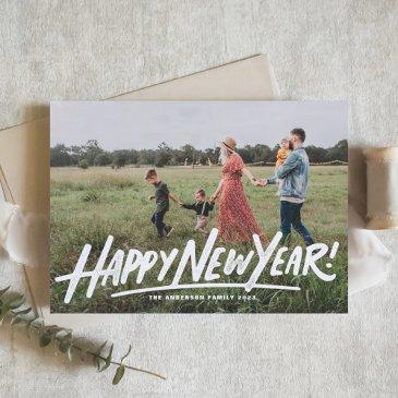 retro typography photo overlay happy new year post holiday postinvitations