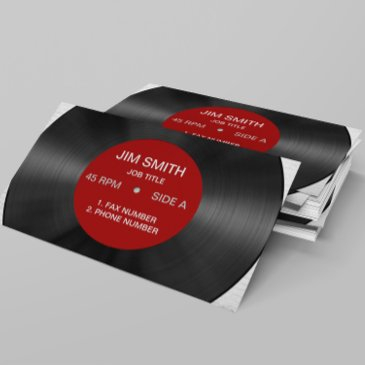 retro vinyl record generic business invitations template