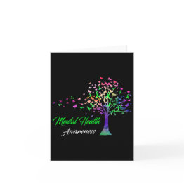 Small Ribbon Mental Health Awareness Invitations Front View