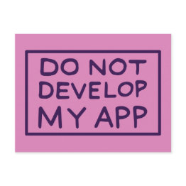 Small Rick And Morty™ | Do Not Develop My App Invitation Postinvitations Front View