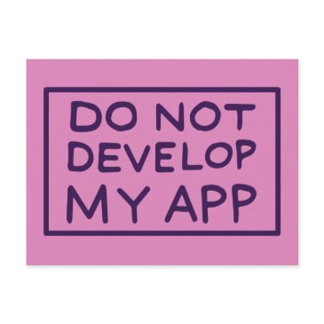 rick and morty™ | do not develop my app invitation postinvitations