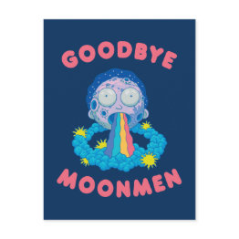 Small Rick And Morty™ | Goodbye Moonmen Invitation Postinvitations Front View