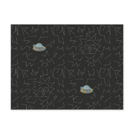 Small Rick And Morty™ | Rick Constellation Pattern Invitation Postinvitations Front View