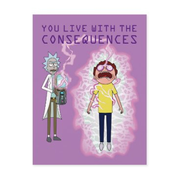 rick and morty™ | you live with the consequences invitation postinvitations
