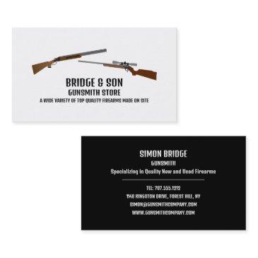 rifle & shotgun, gunsmith, gunstore business invitations