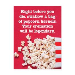 Small Right Before You Die Funny "just Because" Postinvitations Front View