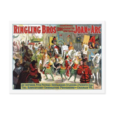 ringling brothers circus joan of arc spectacular postinvitations