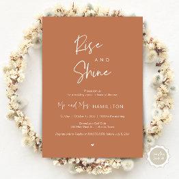 Small Rise And Shine, Post Wedding Brunch Invitation Front View