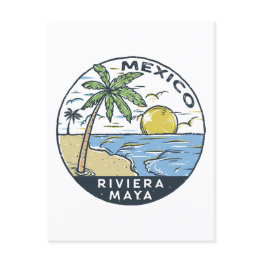Small Riviera Maya Mexico Vintage Postinvitations Front View