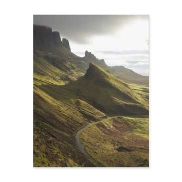 road ascending the quiraing, isle of skye, postinvitations