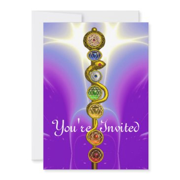 rod of asclepius 7 chakras,yoga ,spiritual energy invitation