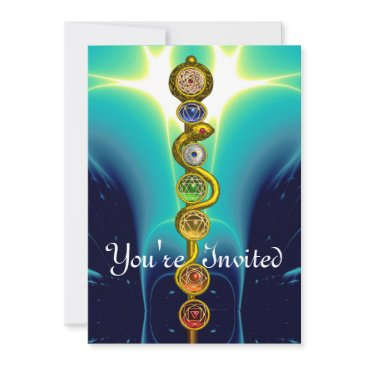 rod of asclepius 7 chakras,yoga ,spiritual energy invitation