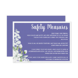 Small Romantic White Flowers Safety Measures Wedding Enc Enclosure Invitations Front View