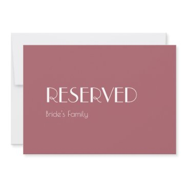 rose garden | dark rose wedding reserved sign