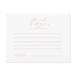 Small Rose Gold Idyllic Stylish Calligraphy Wedding Postinvitations Front View