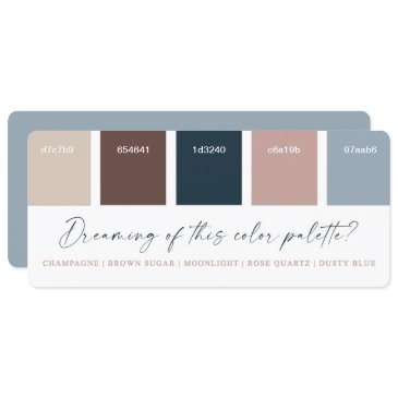 rose gold & navy blue wedding color palette invitations