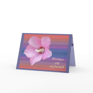 rose of sharon blossom party invitation