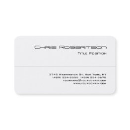 Small Round Corner Black White Charming Business Invitations Front View