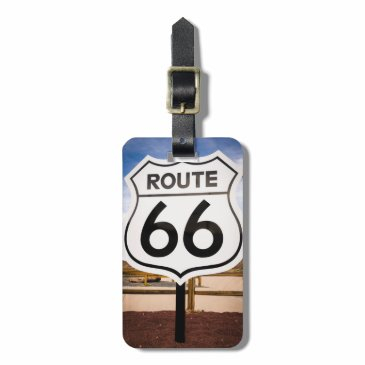 route 66 road sign, arizona luggage tag