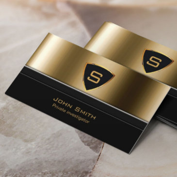 royal gold shield investigator business invitations