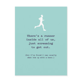Small Runner Inside Us / Shut Him Up With A Beer Postinvitations Front View
