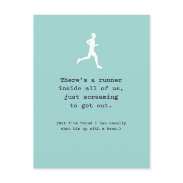 runner inside us / shut him up with a beer postinvitations