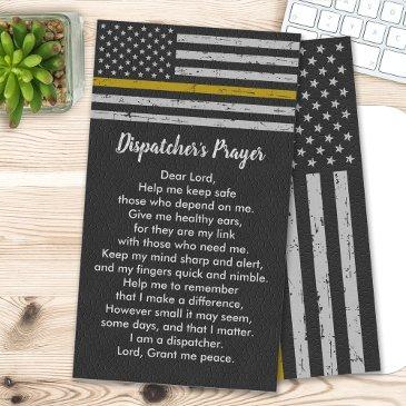 rustic 911 dispatcher prayer thin gold line business invitations