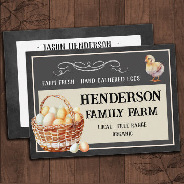 rustic chalkboard chicken eggs farm business invitations
