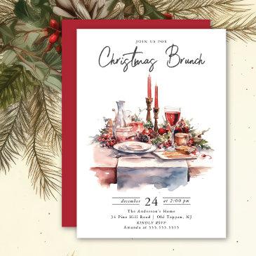 rustic christmas brunch invitation