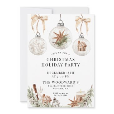 rustic christmas holiday party invitation