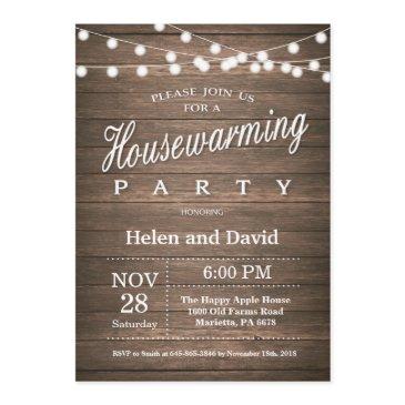 rustic housewarming party home sweet home invitation