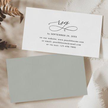 rustic sage minimal wedding online rsvp invitations