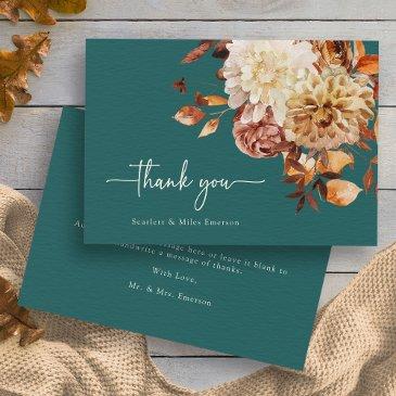 rustic teal thank you invitations