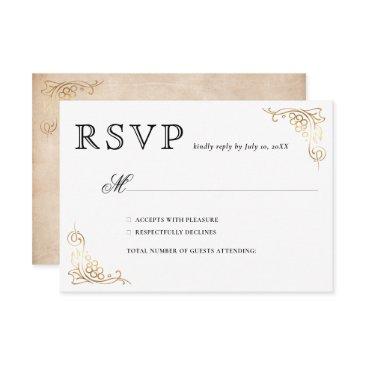 rustic watercolor elegant vineyard wedding rsvp invitations