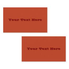Small Rusty Burnt Pumpkin Solid Color Business Invitations Front View