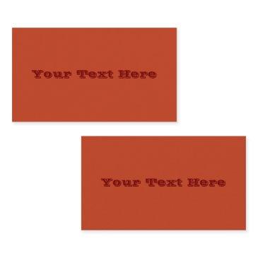 rusty burnt pumpkin solid color business invitations