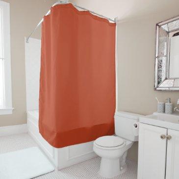 rusty burnt pumpkin solid color shower curtain