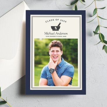 rx symbol pharmacy school graduation party invitation