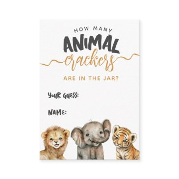 safari baby shower modern animal crackers game enclosure invitations