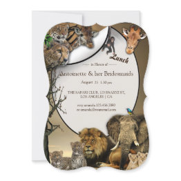 Small Safari Outdoor Lunch Bridal Party Invitation Front View