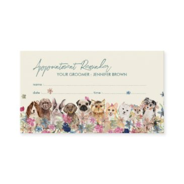 sage cream dog cafe operator appointment business invitations