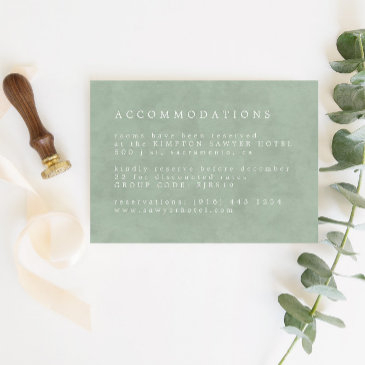 sage & dusty green eucalyptus accommodation enclosure invitations