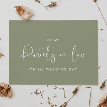 sage to my parents in law on my wedding day invitations