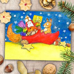 Small Saint Nicholas Day Postinvitations By Nicole Janes Front View