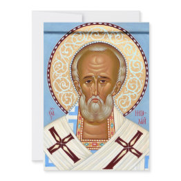 Small Saint Nicholas Of Myra Thank You Invitations Front View